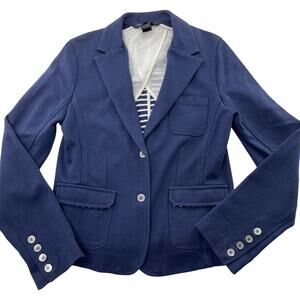 Marc by Marc Jacobs Blazer Womens Large Navy Thick Cotton Blend Striped Lining